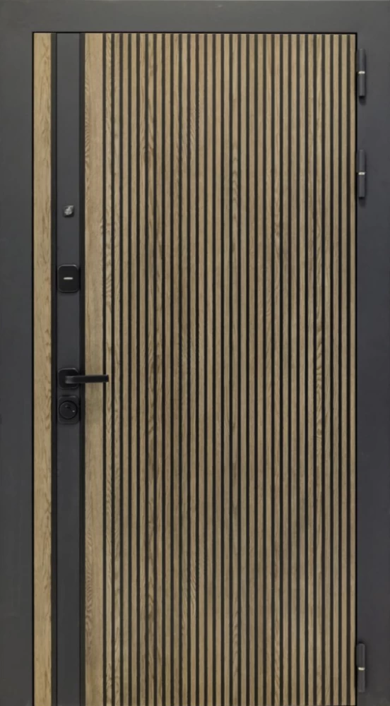 Входная дверь ДвериПРО Rosna СБ-1 (лак. белое, 16мм, беленый дуб) DPRO197038 внешняя сторона