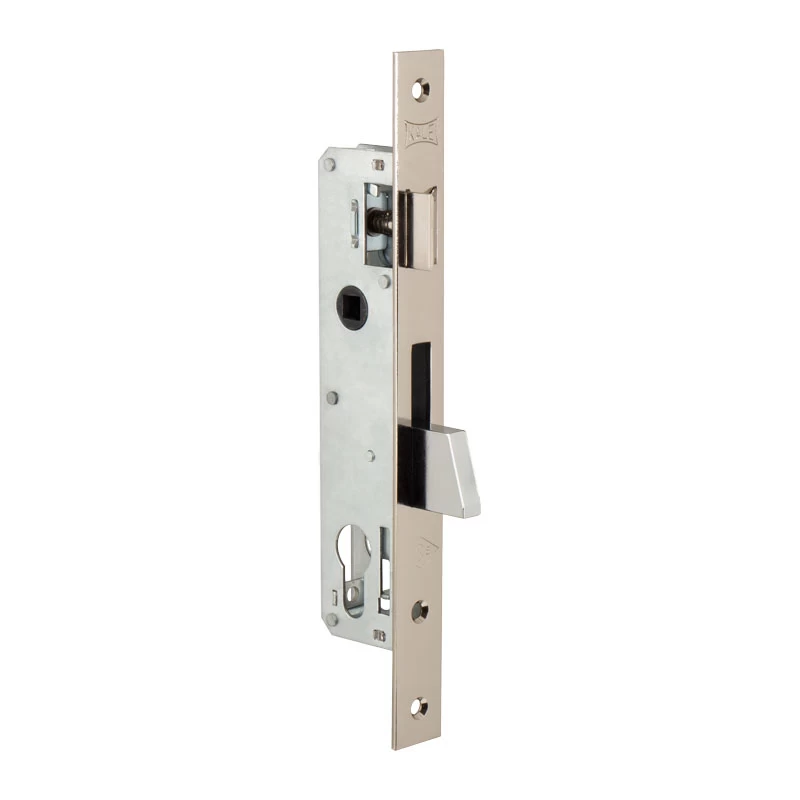 Фото Корпус узкопрофильного замка с защёлкой 253 (25 mm) w/b (никель)