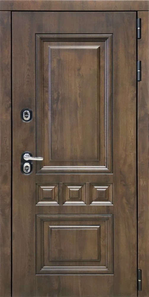 Входная дверь ДвериПРО Аура СБ-1 (лак.черное, 16мм, венге) DPRO196865 внешняя сторона